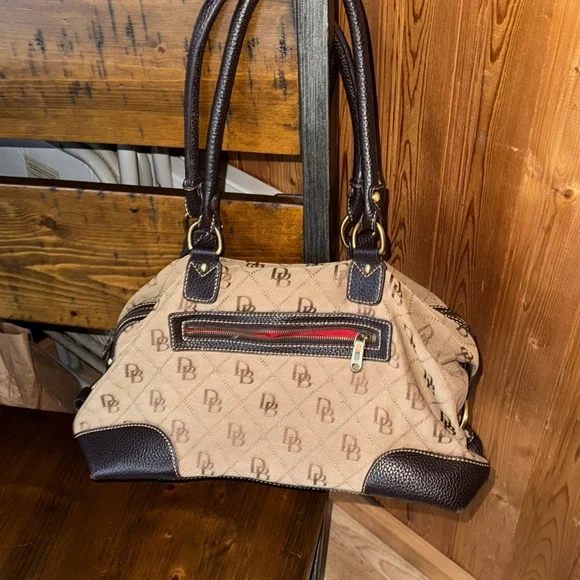 Dooney & Bourke Signature Brown and Tan Satchel - Picture 7 of 16